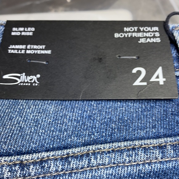 Silver Jeans Blue Slim Leg Mid Rise Jeans - Picture 8 of 9